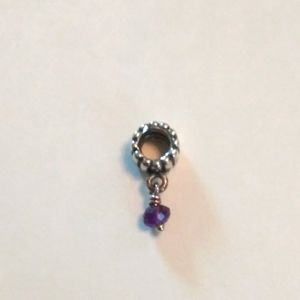 Pandora Dangling Purple Stone Charm